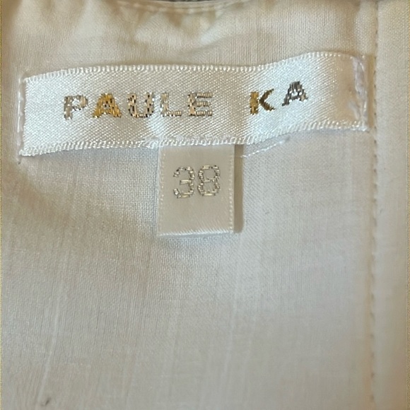 Paule Ka Sleeveless Polka Dot Side Bow Side Pockets Dress Size AU 38 - Picture 6 of 7